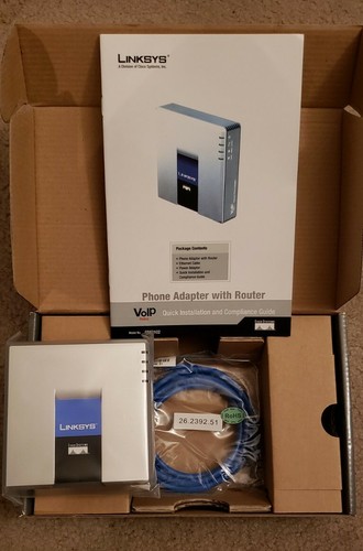 NEW Unlocked Cisco / Linksys SPA2102 VoIP 2FXS Phone Adapter with Router - Picture 2 of 2