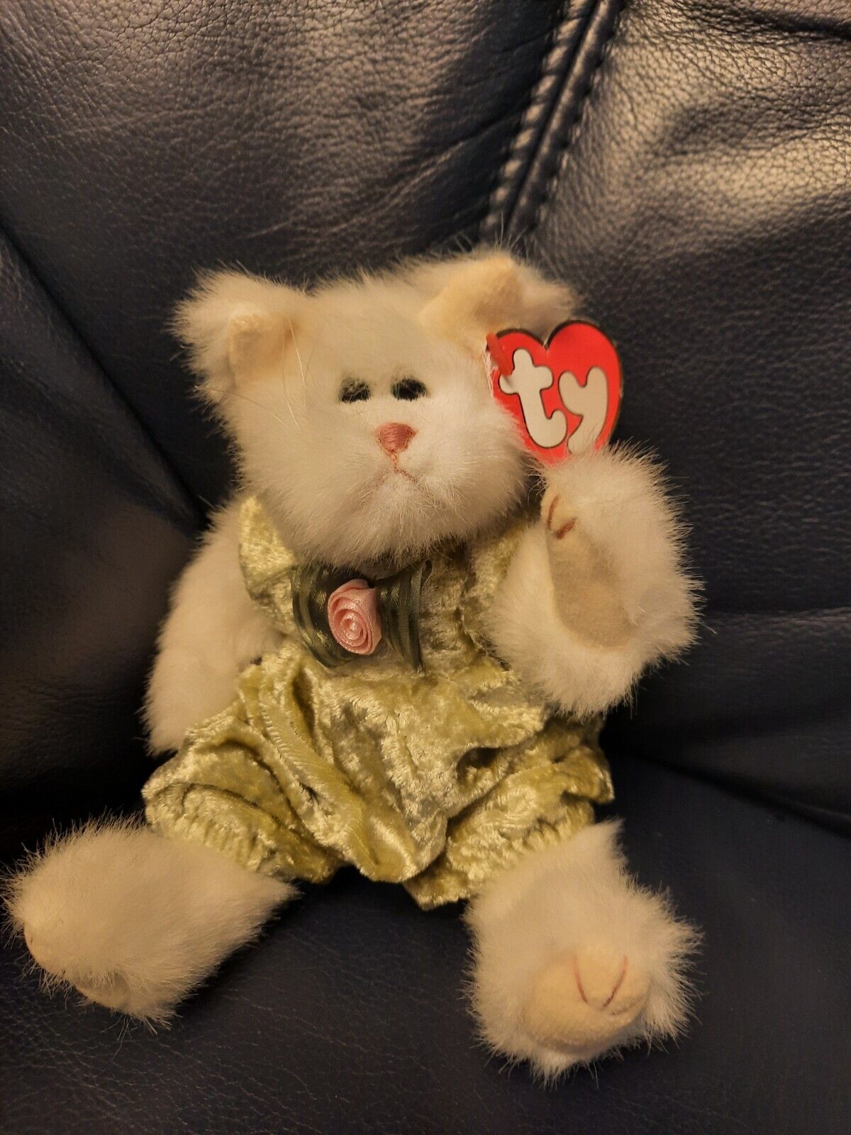 TY Beanie BabyKatrina- die Katze.Beweglich.Kuschelig. 23 cm.Weiß.Vintage