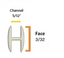 3/32" Round H Lead Came Stained Glass Supplies (6 feet)