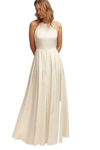 $495 Vince Women's Pink Satin Cowl Halter Neck Slip Dress Size X-Large |  eBay