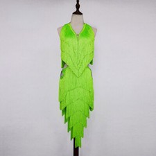 Latin Dance Competition Tassel Skirt for Women Professional Costume Dress