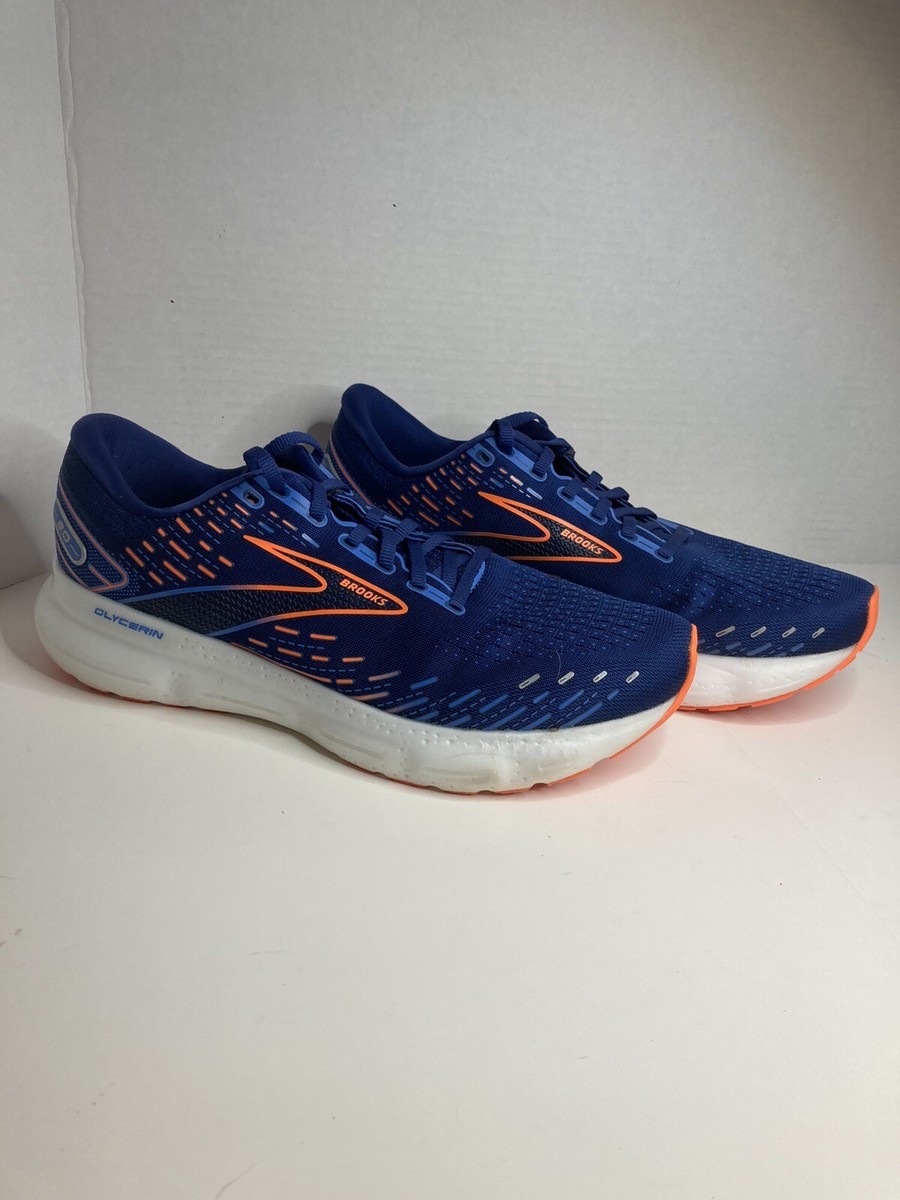 Brooks Glycerin 20 Mens 11.5 D Shoes Blue Orange Running Walking