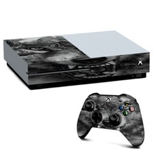 Xbox One S Console Skins Decal Wrap ONLY Angry Wolf Growling Mountains
