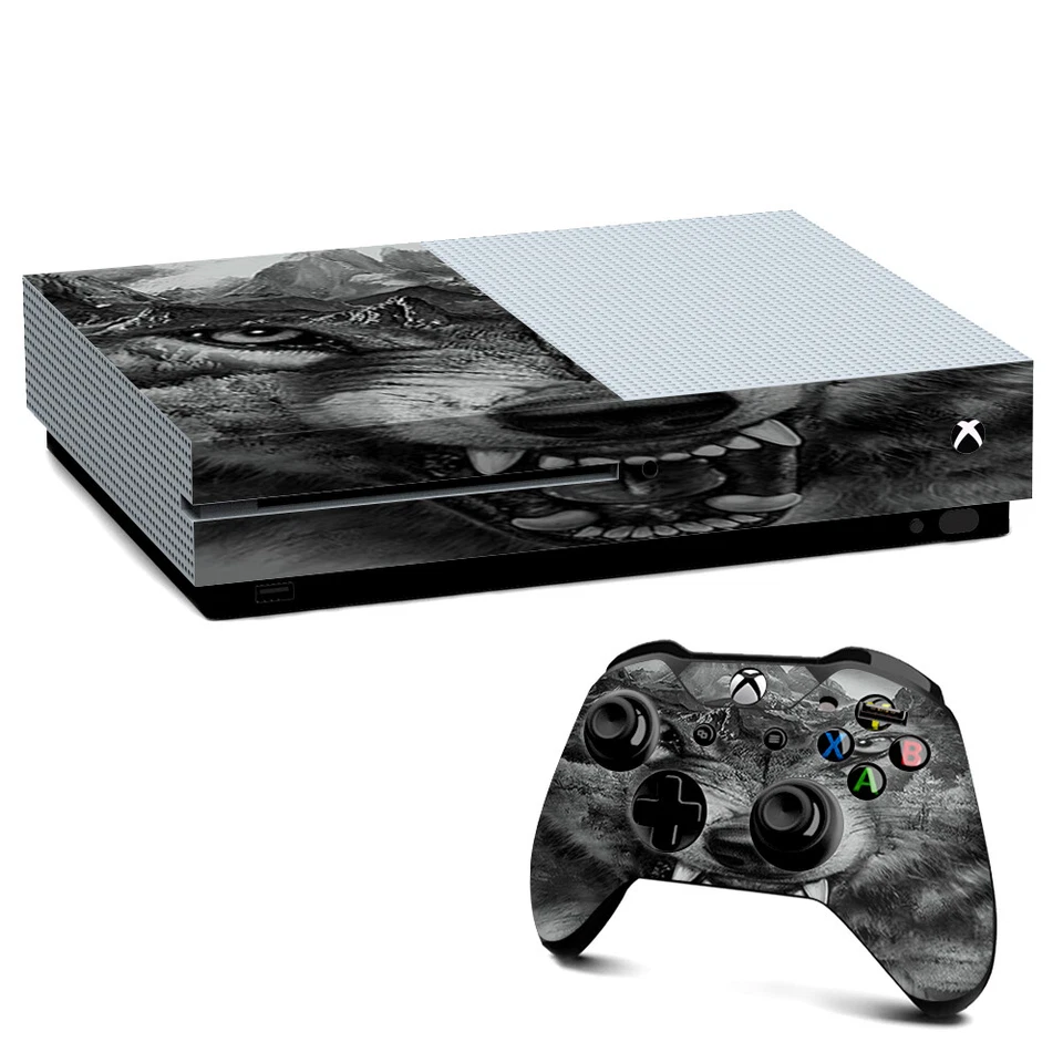 ITSASKIN Xbox One S Console Skins Decal Wrap ONLY Angry Wolf Growling Mountains
