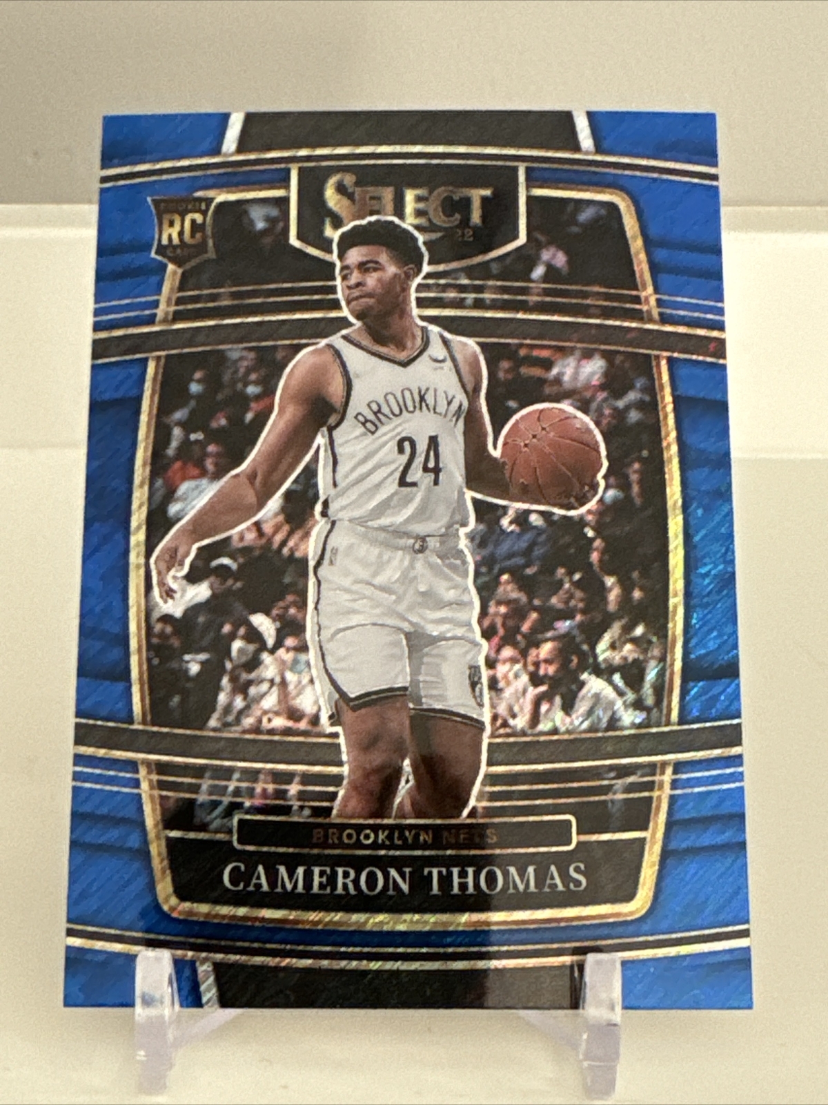 Cameron Thomas 2021-22 Panini Select Blue Shimmer RC #21 Brooklyn Nets