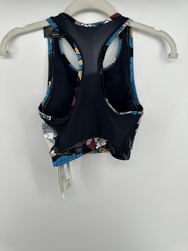 Adidas MS AOP Multicolored Floral Mesh Front & Back Racerback Sports Bra XS NWT - Picture 2 of 3