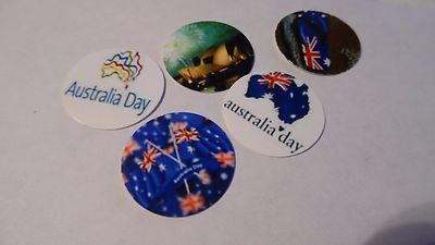 Pre Cut One Inch Bottle Cap Image AUSTRALIA DAY Free Shipping