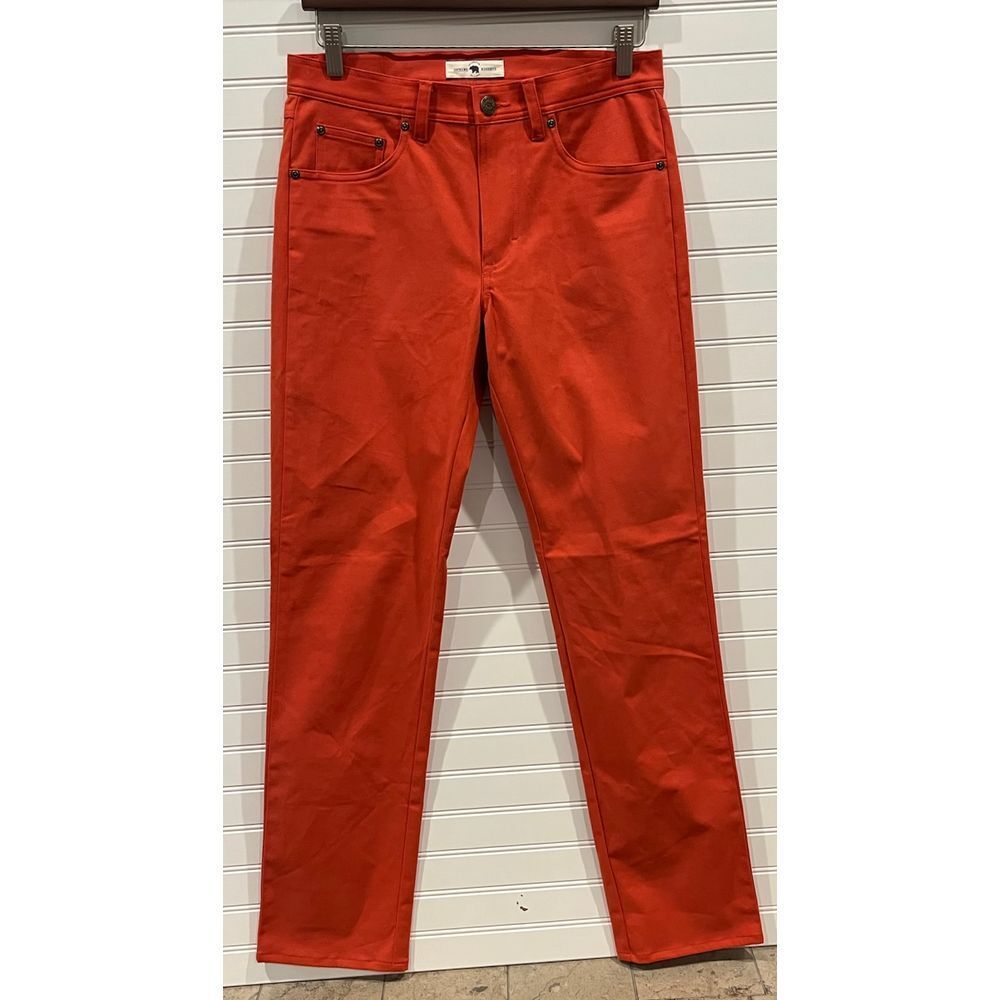 Onward Reserve Orange/Red Stretch Cotton Pants Modern Fit Casual Chinos 30/32