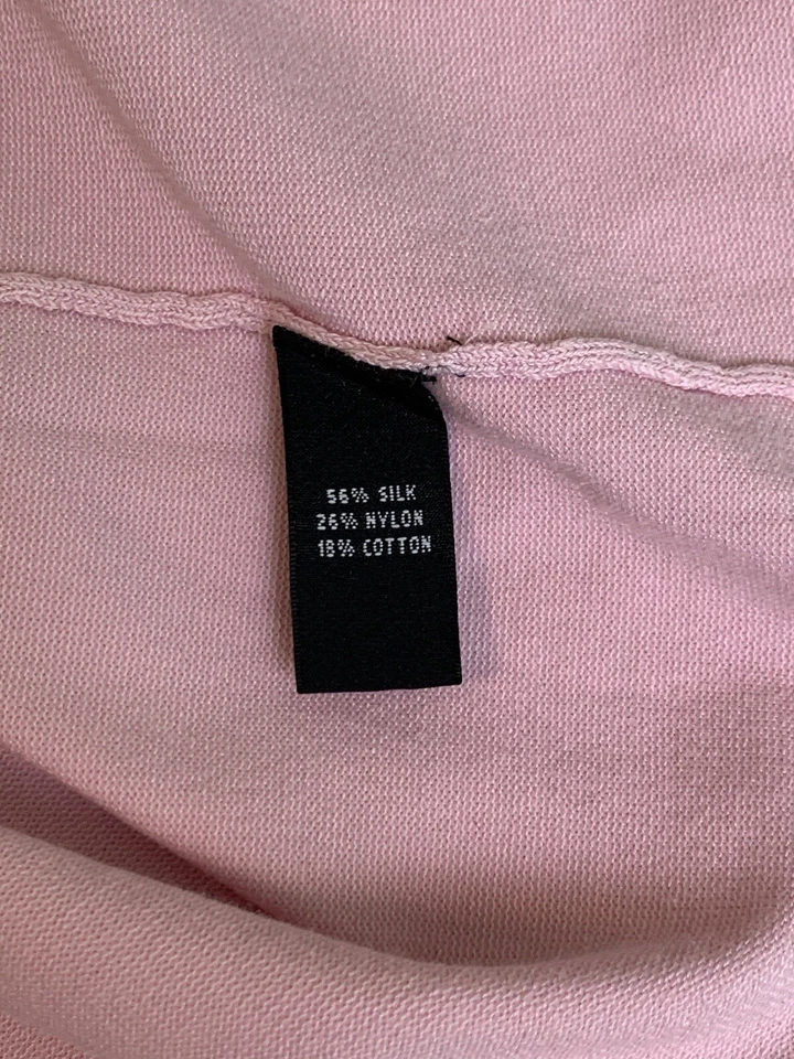 Camiseta sin mangas Josephine Chaus para mujer rosa negra cuello cerradura profesional talla L Foto 3 de 4