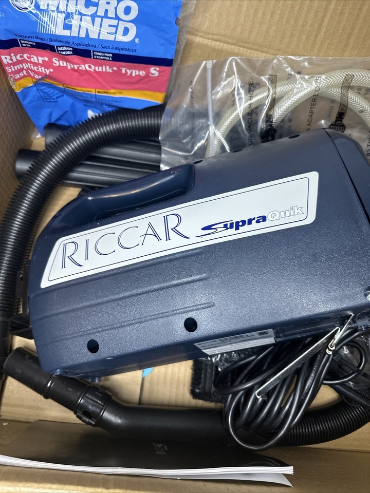 Riccar SupraQuik Portable Canister Vacuum RSQ1.4 W/ Accessories & Shoulder Strap eBay