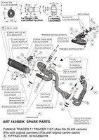 Auspuffhalterung Leovince Haltesatz Auspuffanlage FüR Yamaha Tracer 700