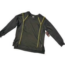 PBX Pro Women's Sweatshirt Size Medium Black Yellow Piping Athliesure Casual NWT