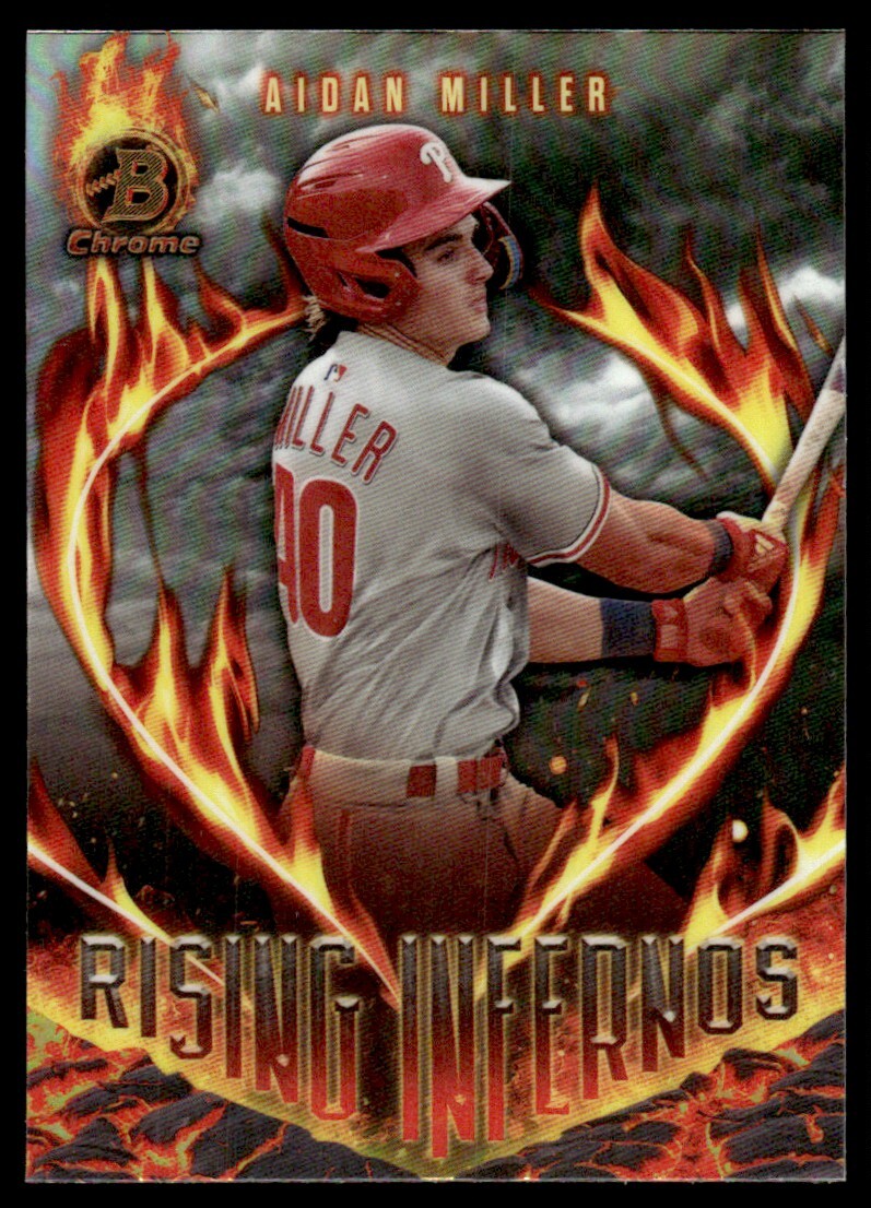 AIDAN MILLER 2024 BOWMAN CHROME RISING INFERNOS #17