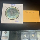 1995 1 OUNCE SILVER EAGLE MONSTER RAINBOW TONING