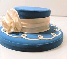 S.o.g.i.c Polyester Fascinator Wide brim Wedding Church Robbin Blue Hat