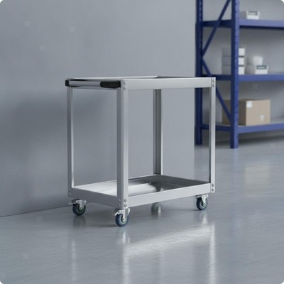 Utility Tool Cart with Wheels Open-Frame Rolling Tool Cart Heavy Duty Easy to