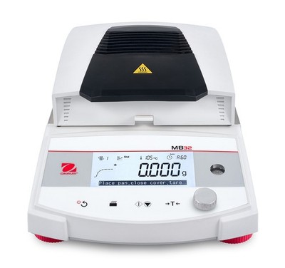 Ohaus MB32 Carbon Fiber Heat Element Moisture Analyzer, 90g x 1mg Moisture 0.01%