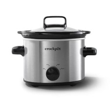 Crock-Pot 2qt Manual Slow Cooker Stainless Steel 3 Settings Keep Warm