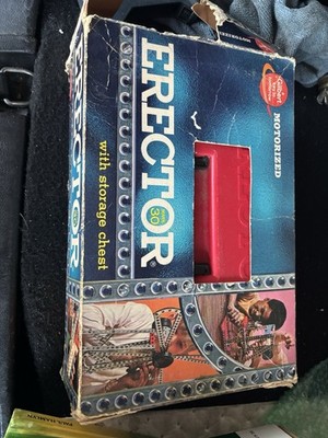 Vintage 70's Erector Set with original packaging LOOK! They include both boxes.