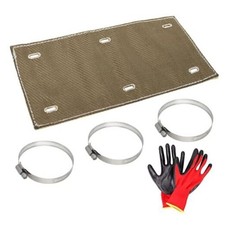 Titanium Pipe Shield 6"x12" Exhaust Heat Shield, Heat Protection up to 2500 F,