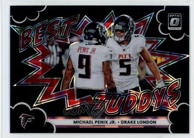 2025 Donruss Optic Black Pandora Prizm /149 Michael Penix Jr Drake London 1w91