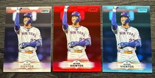 2025 Topps Stadium Club #129 Mark Vientos Red & Light Blue Foil & Base