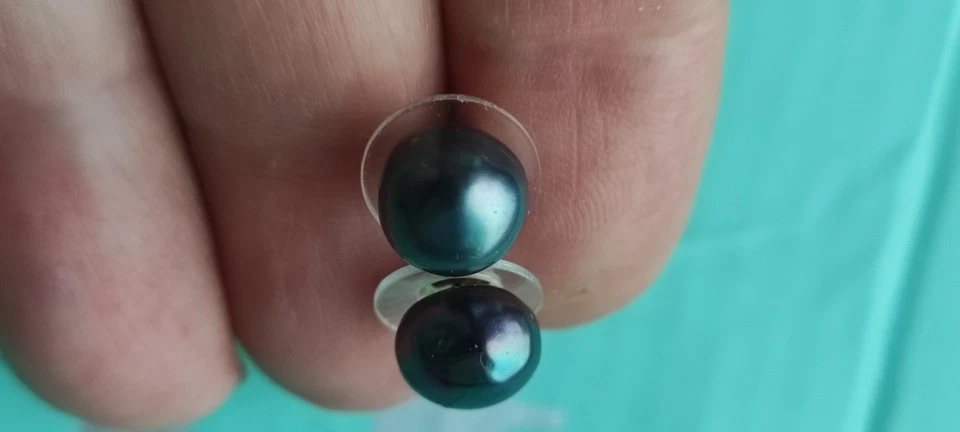 Black pearl stud earrings, of the Tahiti Sea vt435 - Image 2 of 4