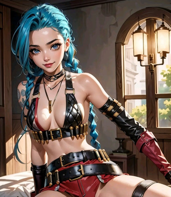 League of Legends Jinx full artwork waifu anime print #21