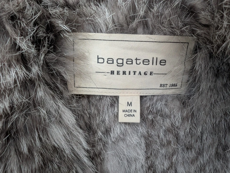 Женский жилет Bagatelle Heritage среднего размера из чистого кроличьего меха супермягкий! - Изображение 3 из 4