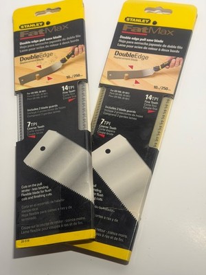 Dewalt & Stanley pull saw blades , 2 sided. Two replacement blades. No handle.
