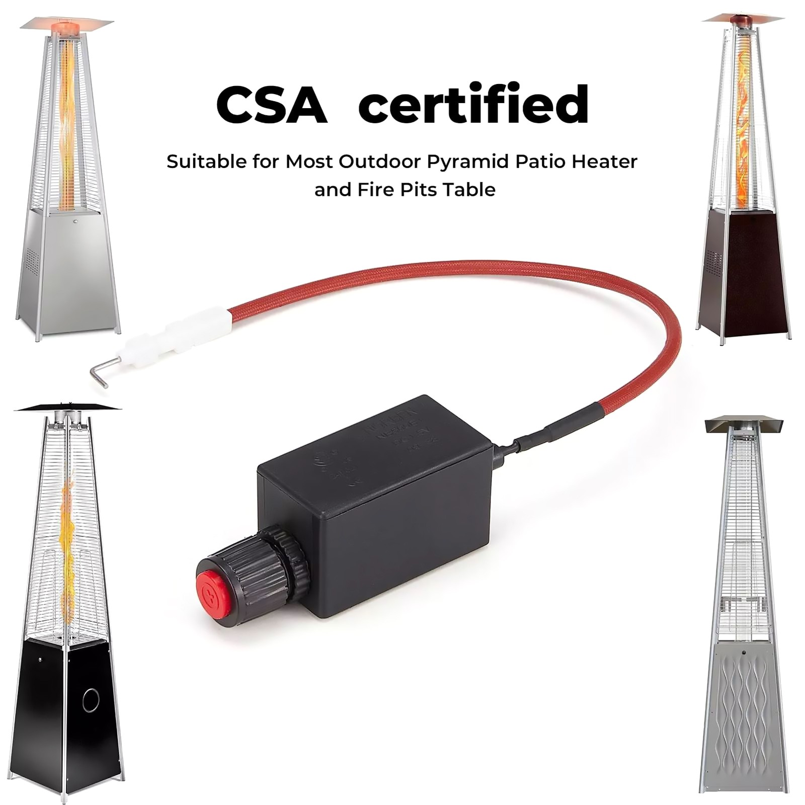 1pc Electronic Igniter with Cable 14.2in/36cm for Outdoor Patio Patio Heater