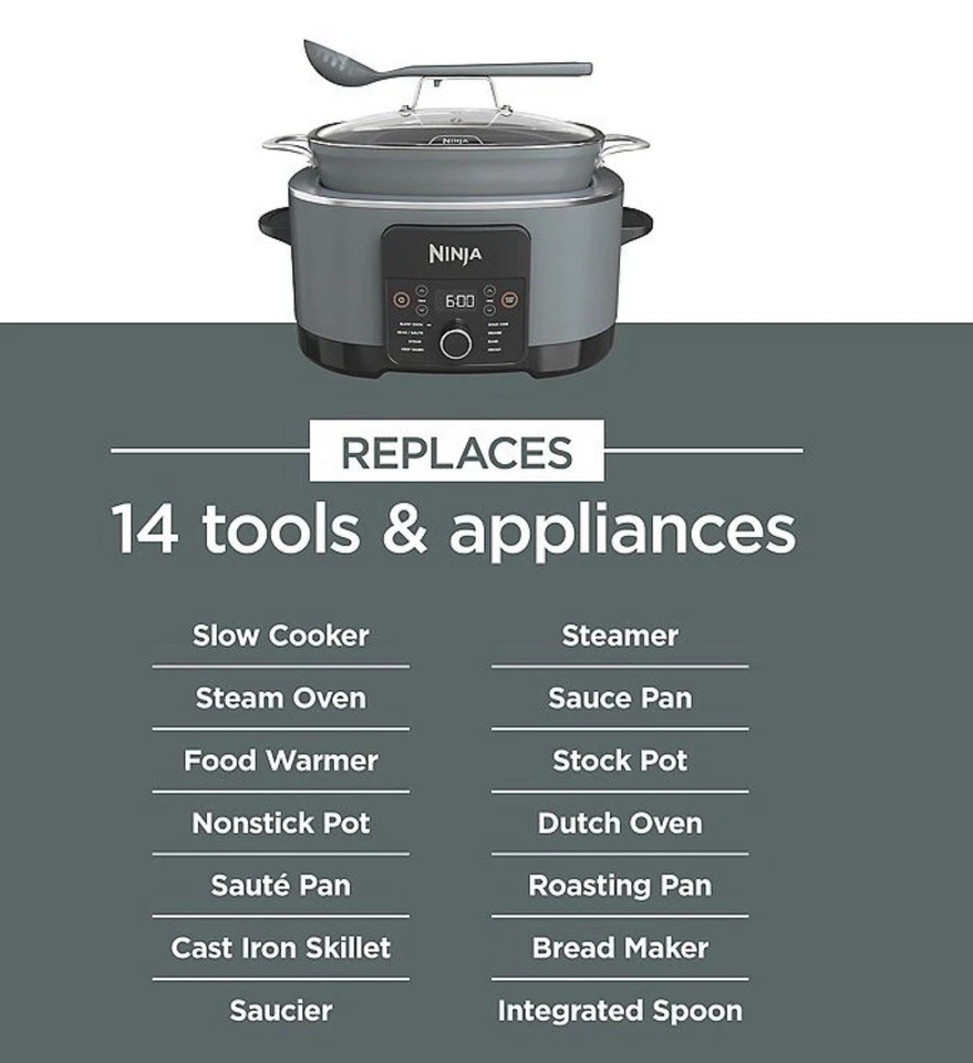 Ninja Foodi PossibleCooker PRO Plus 11 en 1 Sistema de Cocina Inteligente 8.5 Qt Olla Cocina Foto 3 de 3