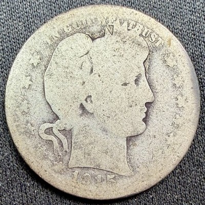 1915 S Barber Quarter - Fair, Tough Better Date - Free Shipping