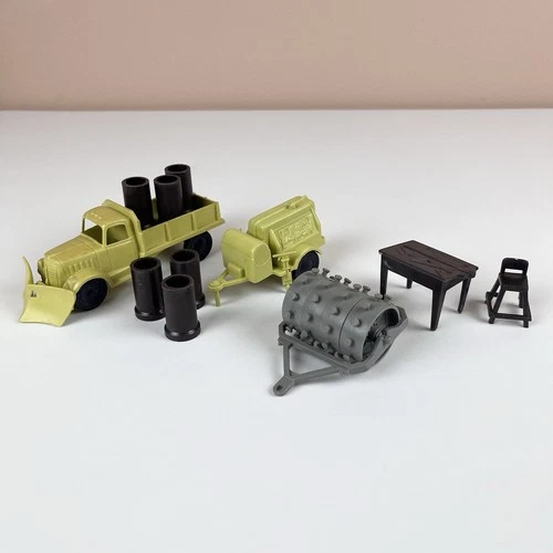 Marx Big Inch Pipeline Dump Truck Generator Jackhammers Sheeps Foot Accessories