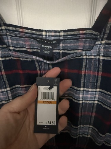 Tommy Hilfiger Girls' Seersucker Plaid Dress NEW Sz Sm 7 Short Sleeve - Picture 5 of 7