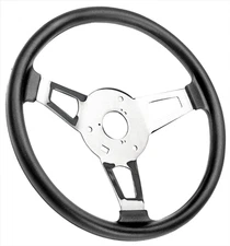 Flaming River Reproduction black tuff steering wheel for 1970-1974 models. Chrom