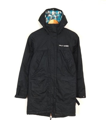 HELLY HANSEN Women's Parka Jacket Size XS Hood Black Insulated Polyester Filling