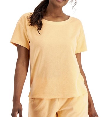 Jenni Intimates Womens Juicy Melon Terry Crew Neck Sleepwear T-Shirt Size XL