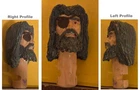 Custom eyepatch & gray bearded head for replacement Marx Johnny West repair Q