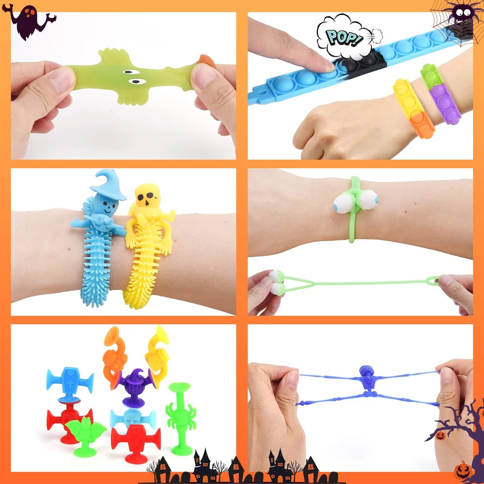 Paquete Surtido Favores Fiesta Halloween, 201 Piezas Juguetes a Granel para Niños, Classr... Foto 4 de 4