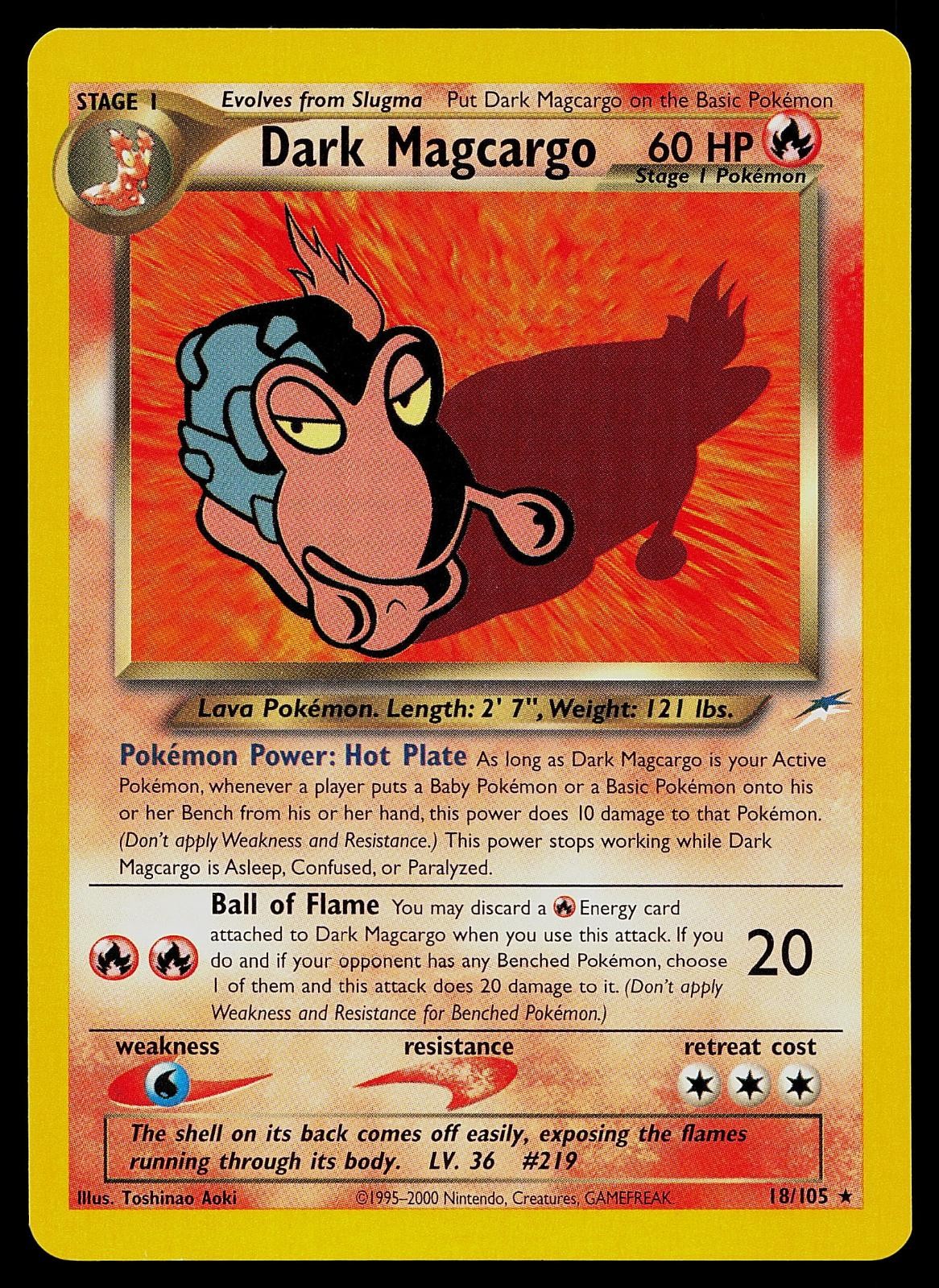 Pokemon Card - Dark Magcargo Neo Destiny 18/105 Rare