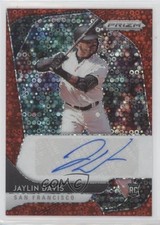 2020 Prizm Rookie Quick Pitch Red Donut Circle 15/35 Jaylin Davis Auto 3c2