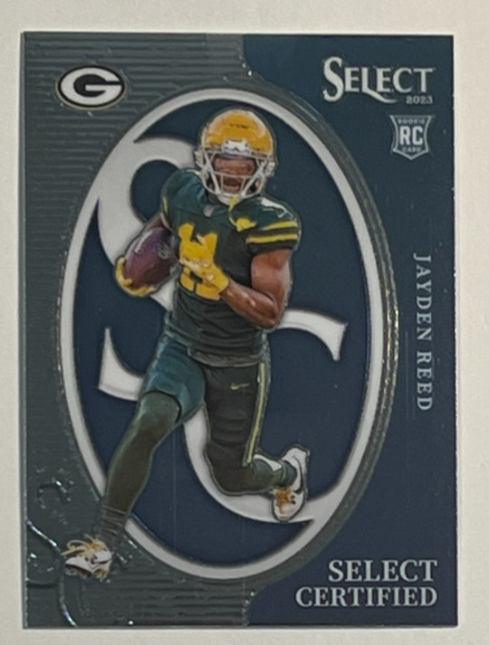 2023 Panini Select Football Select Certified #CRO-JRE Jayden Reed RC Rookie