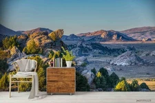 3D Nature Hills Landscape Self-adhesive Removeable Wallpaper Wall Mural