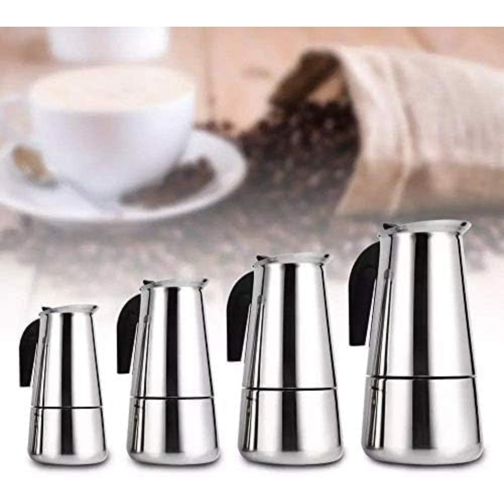 Stainless Steel Stovetop Espresso Mocha Coffee Maker Percolator Pot 100ml