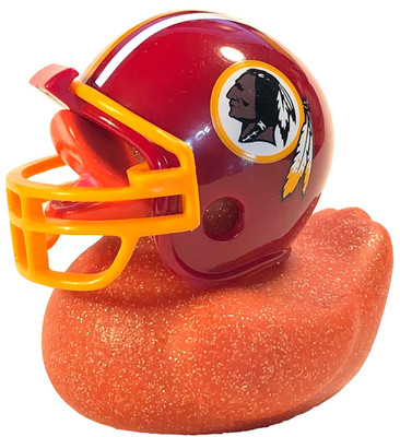 FREE SHIP - 2'' MATTE GLITTER FOOTBALL PLAYER RUBBER DUCK WASHINGTON REDSKINS