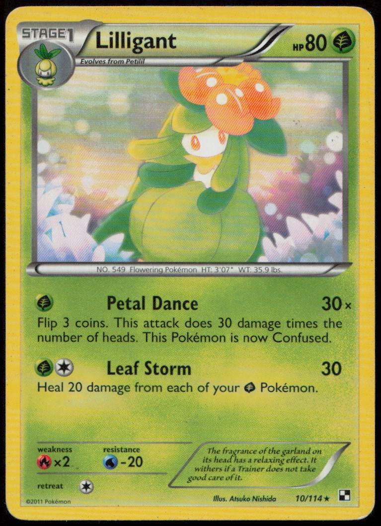 Lilligant 10/114 HP Black & White Rare Pokemon