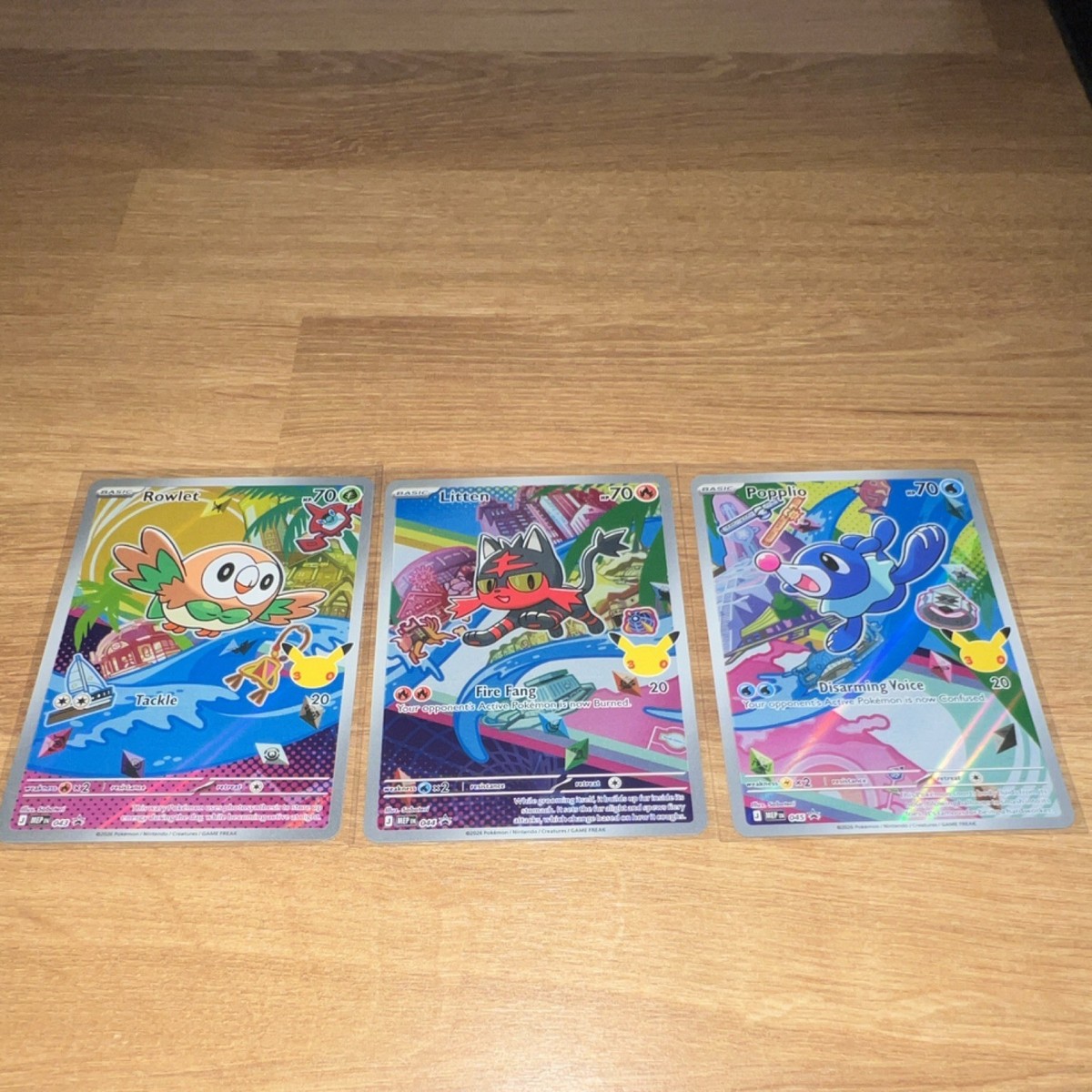 Pokemon First Partners Illustration Collection Gen. 7 Starters Set