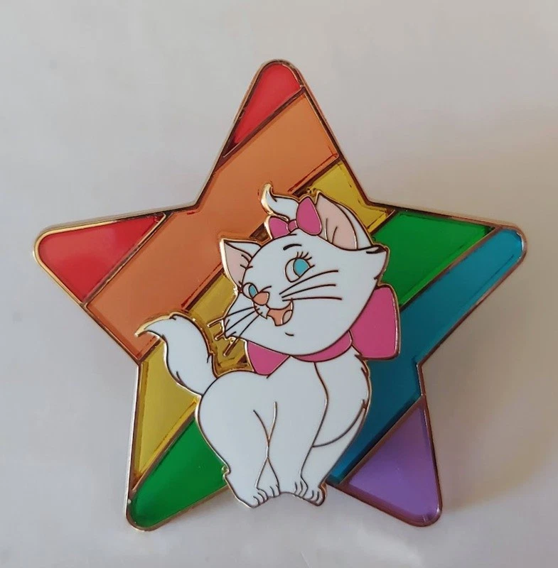 Disney Pin DSSH Stained Glass Rainbow Star Aristocats Marie LE 400