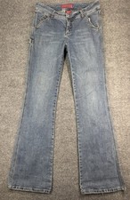 Hot Kiss Jeans Womans 11 Bootcut Denim Distressed Ripped Grunge Hippie Worn In